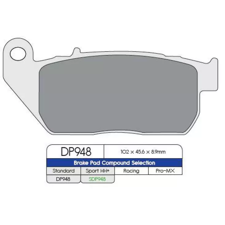 BRAKE PAD DP SINTERED REPLACEMENT STREET TOURING OFF-ROAD/ATV - Jarrupalat - 17210091 - 1
