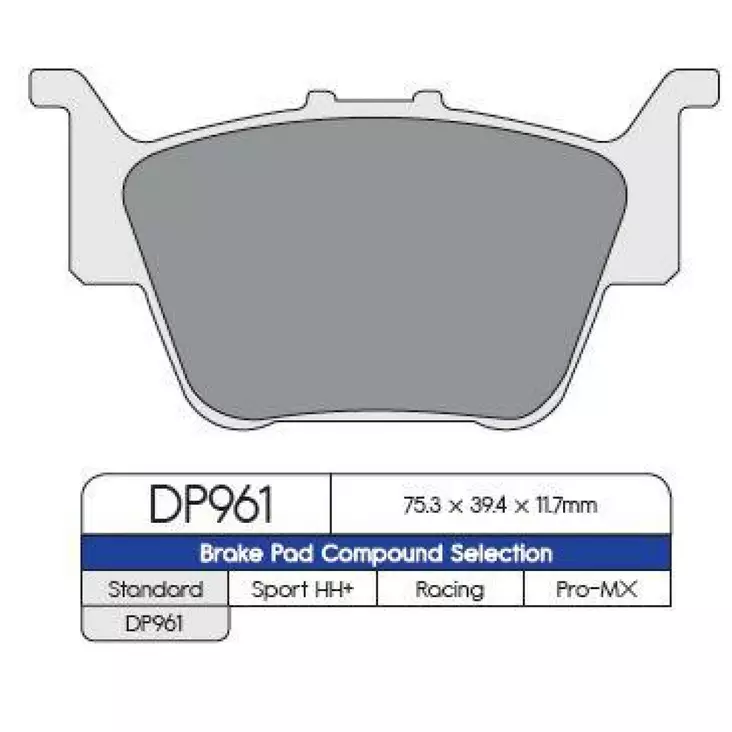 BRAKE PAD DP SINTERED REPLACEMENT STREET TOURING OFF-ROAD/ATV - Jarrupalat - 17210681 - 1