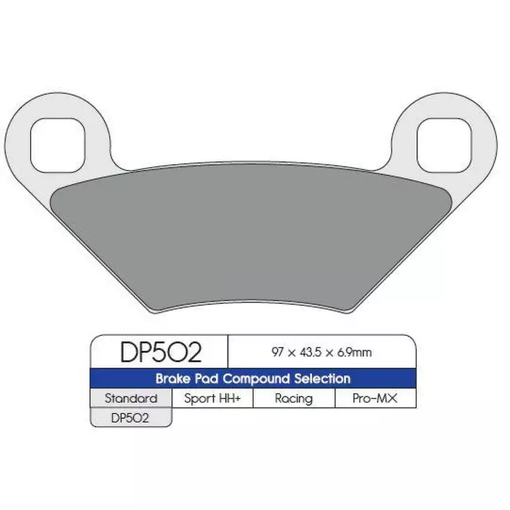 BRAKE PAD DP SINTERED REPLACEMENT STREET TOURING OFF-ROAD/ATV - Jarrupalat - 17211231 - 1