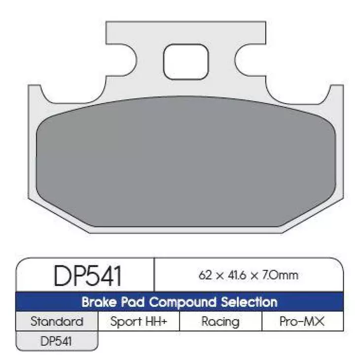 BRAKE PAD DP SINTERED REPLACEMENT STREET TOURING OFF-ROAD/ATV - Jarrupalat - 17211901 - 1