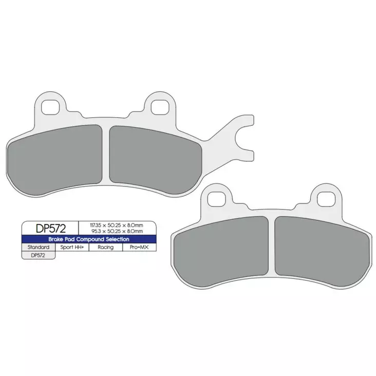 BRAKE PAD DP SINTERED REPLACEMENT STREET TOURING OFF-ROAD/ATV - Jarrupalat - 17212521 - 1