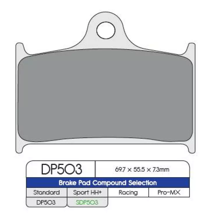 BRAKE PAD DP SINTERED REPLACEMENT STREET TOURING OFF-ROAD/ATV - Jarrupalat - 17212551 - 1