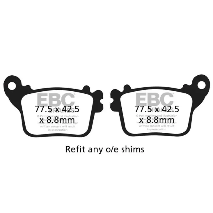 BRAKE PAD FA-V SERIES SINTERED METAL/ORGANIC COMPOUND - Jarrupalat - 17211981 - 1