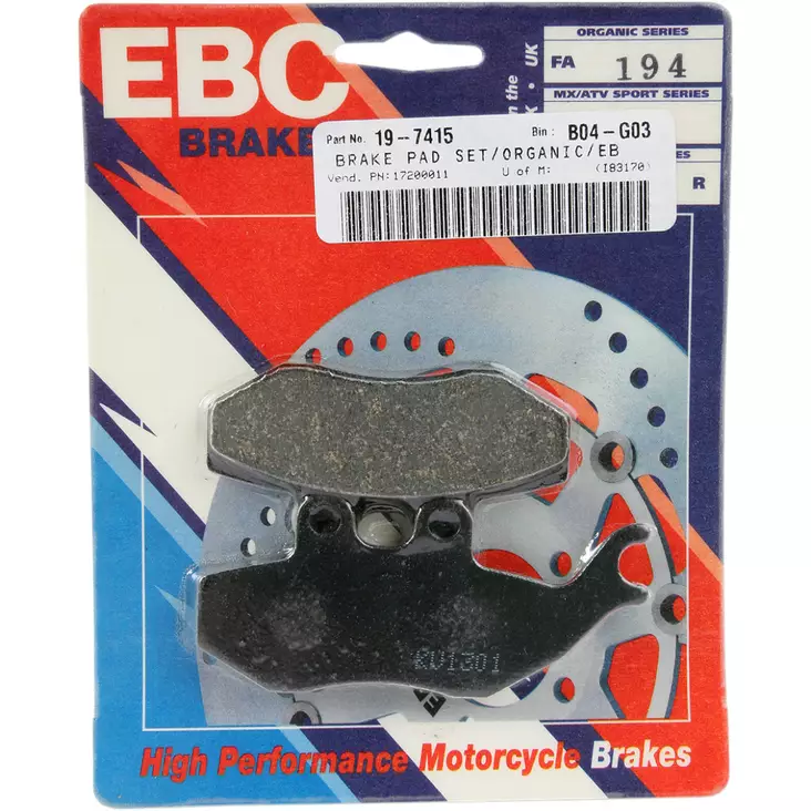 BRAKE PAD FA SERIES ORGANIC - Jarrupalat - 17200011 - 1
