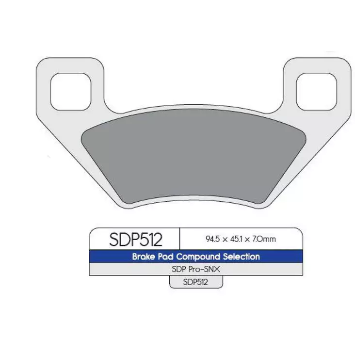 BRAKE PAD SDP PRO-SNX SINTERED SNOWMOBILES - Jarrupalat - 17211731 - 1