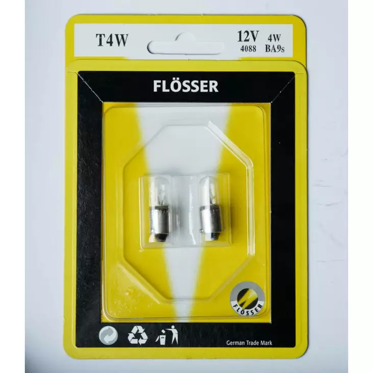 BULB SINGLE FILAMENT T4W 12V 4W BA9S 10PK - Polttimot - 20600401 - 1