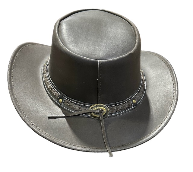 Cowboy-hattu nahkaa, ruskea - Hatut - HAT151 - 1