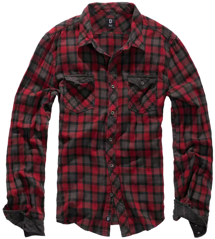 Flanellikauluspaita, Brandit,pun/ruskea - Kauluspaidat - KP271 - 1