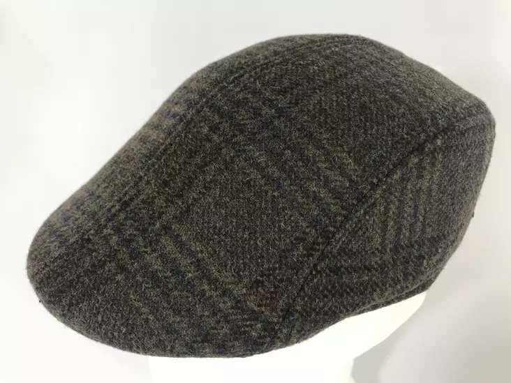 Flatcap, Rusk/harmaa ruutu, one size - Flat Capit - LC541 - 1