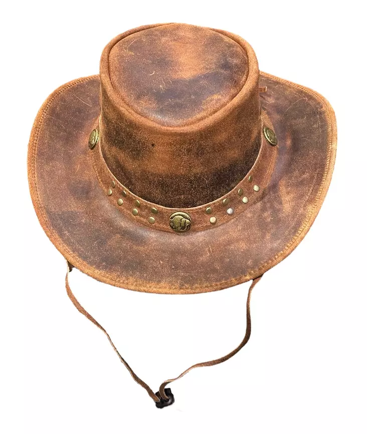 Hattu, Cowboy hattu, ruskea nahka - Hatut - HAT141 - 1