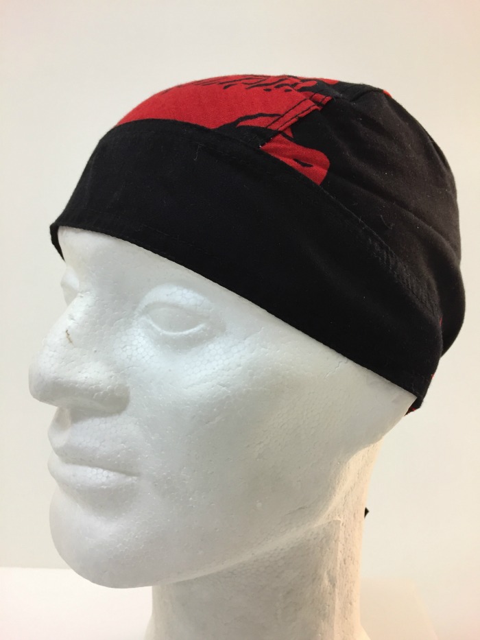 Headwrap, musta, punaiset kallot - Headwrapit - HW181 - 1