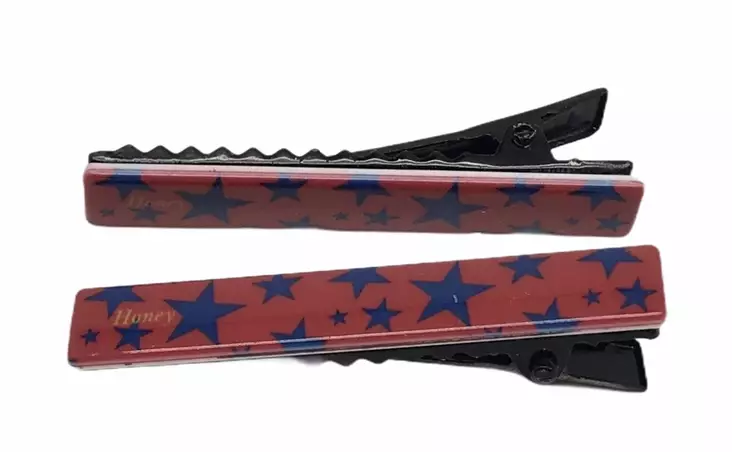 Hiusklipsi Tähti, pun./sin. 2 kpl - Hiuskoristeet - PIN271 - 1