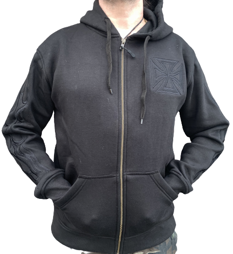 Huppari liekkihiha mustat liekit, malta - Hupparit - CU591 - 1