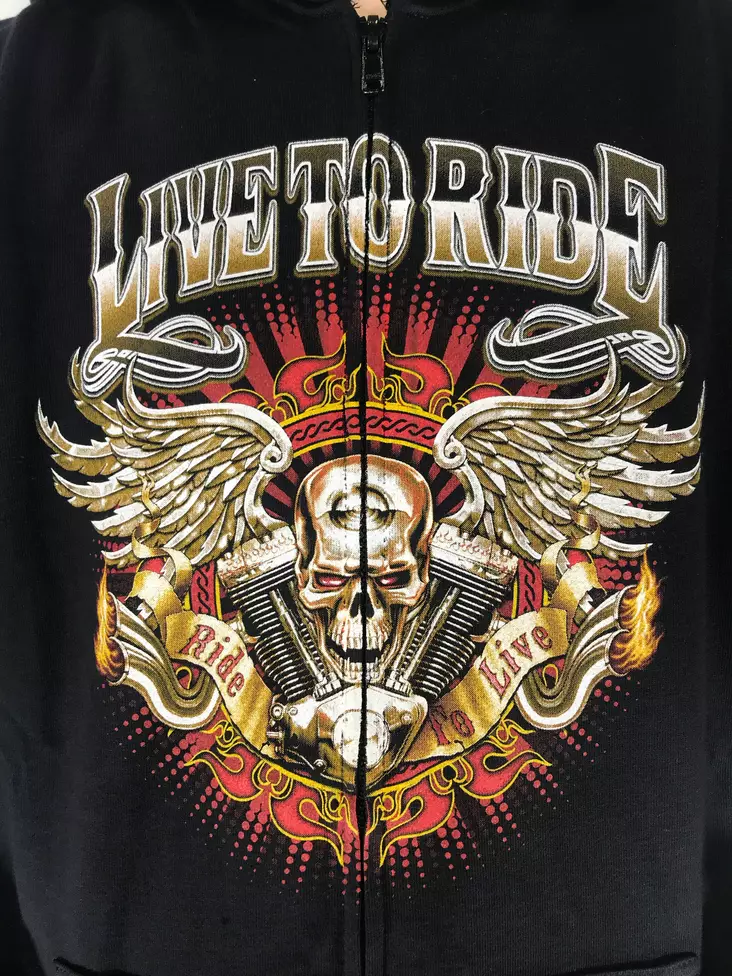 Huppari, Live to Ride, liekkihiha - Pitkähihaiset paidat - CU551 - 1