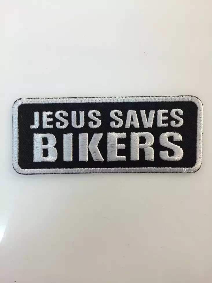 Kangasmerkki-Jesus saves bikers - Kangasmerkit - K1291 - 1