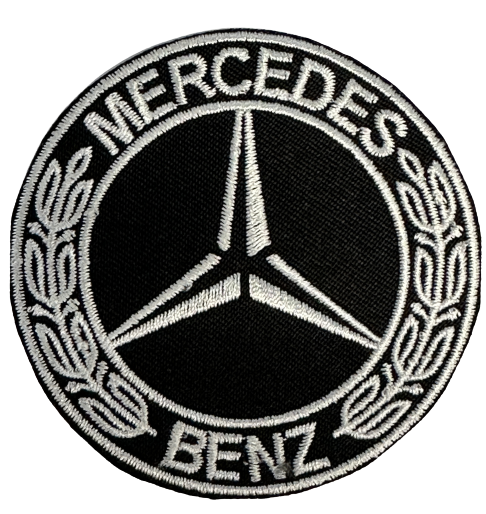 Kangasmerkki Mercedes Benz pyöreä - Kangasmerkit - K1551 - 1