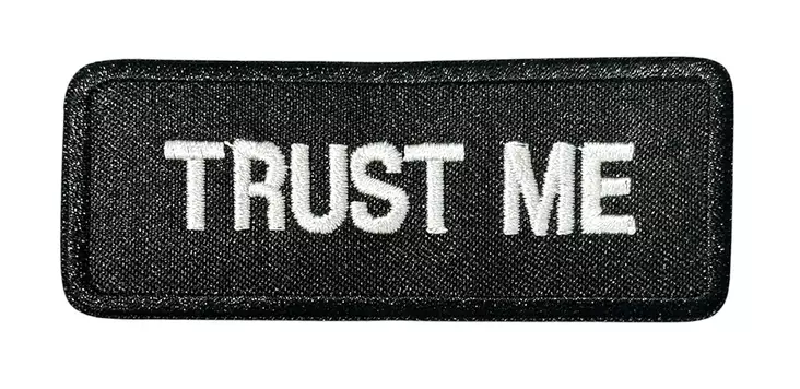 Kangasmerkki Trust Me - Kangasmerkit - K1591 - 1