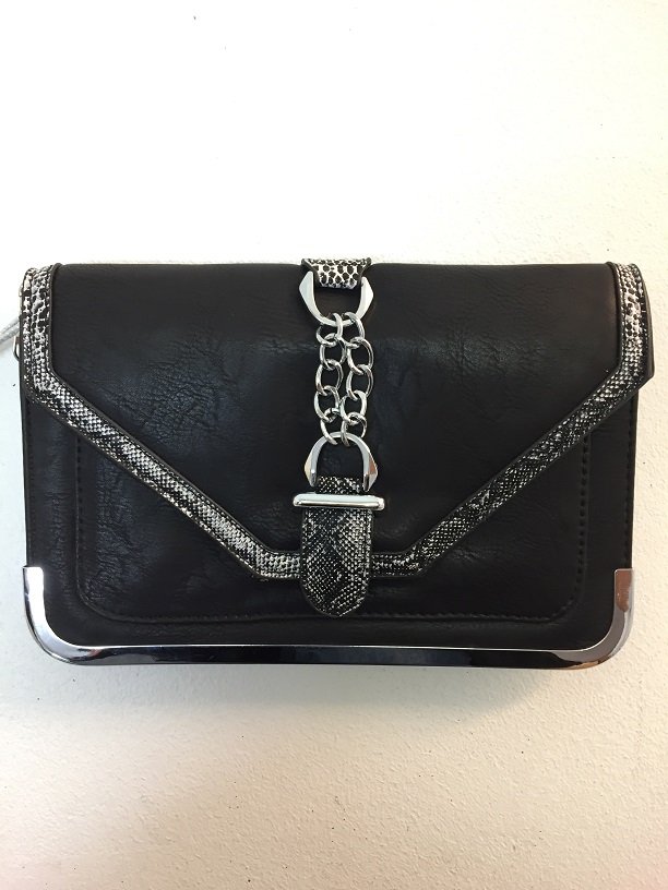 Käsilaukku, musta, olkaketjulla - Laukut - NL541 - 1