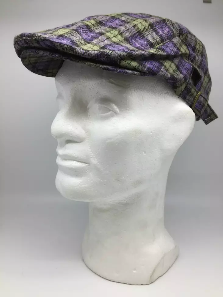 Lätsä, lila ruutu flat cap - Flat Capit - LC461 - 1