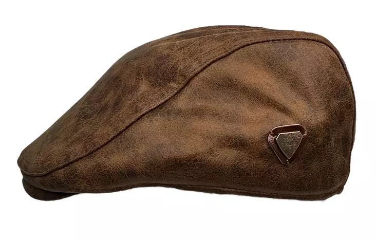 Lätsä nahkajäljitelmä, ruskea - Flat Capit - LC771 - 1