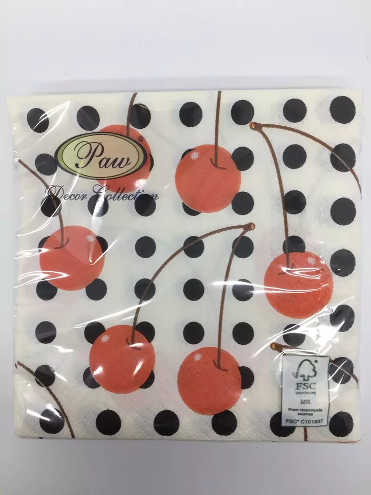 Lautasliina, Cherries, Polka dot - Servetit - SER41 - 1