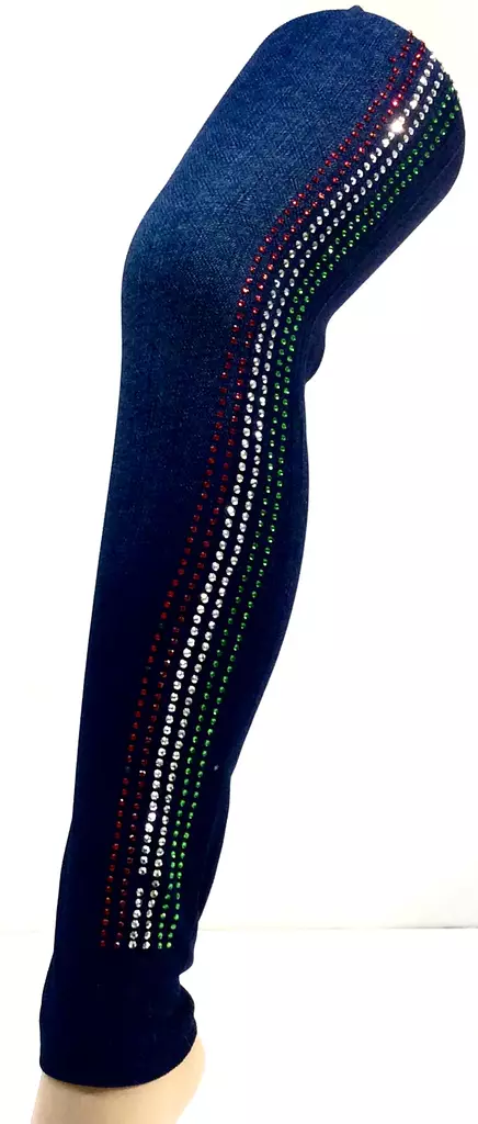 Legginsit 3väriä, bling raidat sivulla - Leggingsit - LEG491 - 1