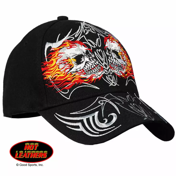 Lippis, Hot Leathers, Mirror Skulls - Lippikset - LC261 - 1