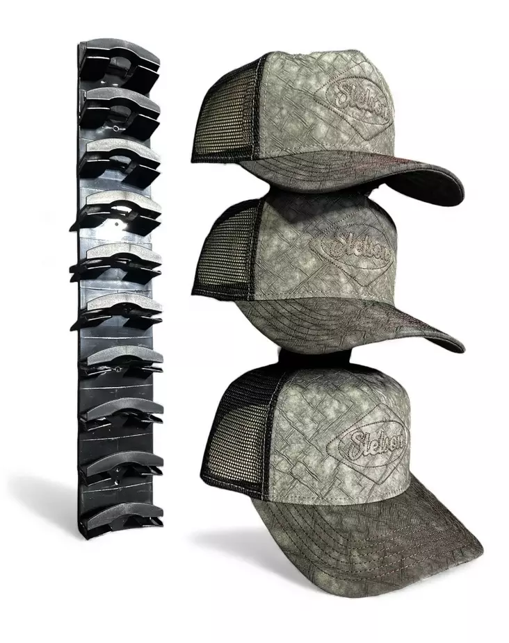 Lippisteline seinälle, musta muovi - Naulakko - PRT1431 - 1