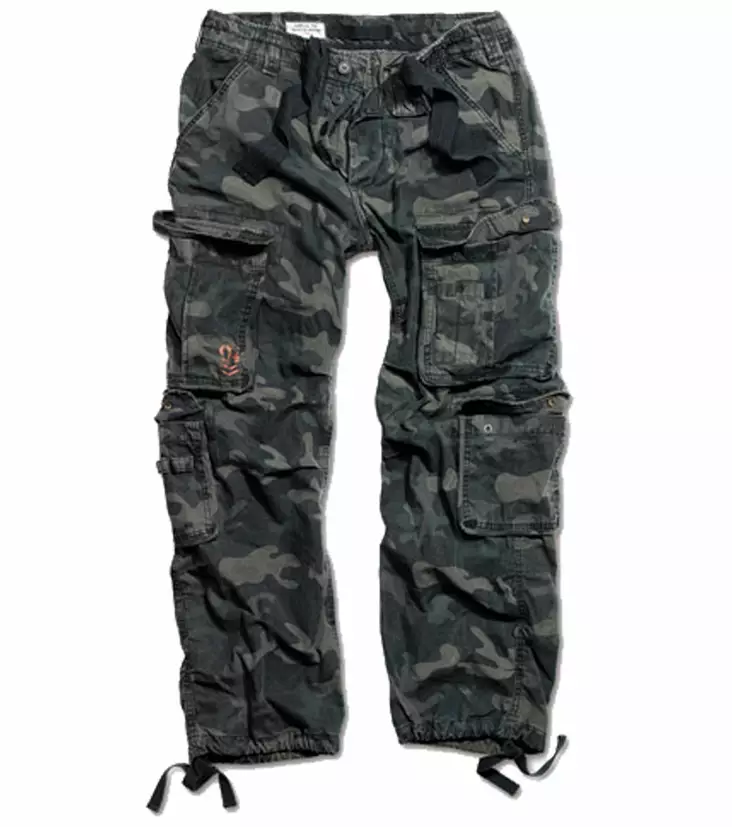 Maastohousut, Black Camo rento istuvuus - Reisitaskuhousut - HO231 - 1