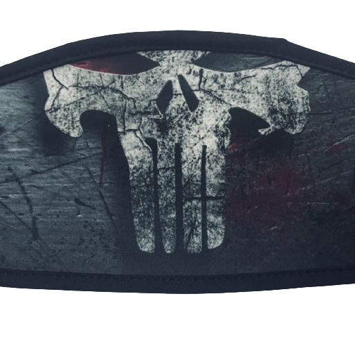 Maski tumma pääkallo terästausta punaine - Maskit - MASKIK41 - 1