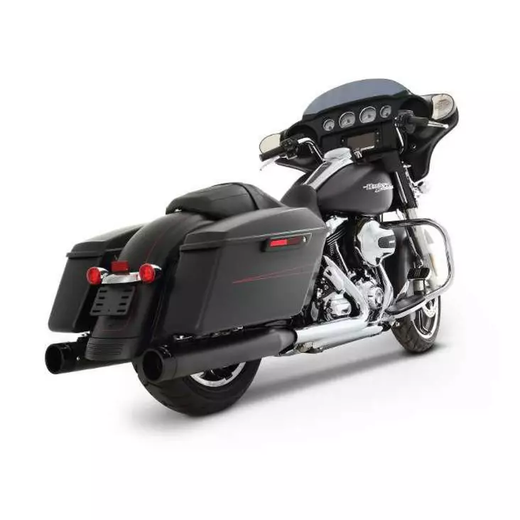 MUFFLER SLIP-ON 4" BLACK W/BLACK END CAPS - Pakoputket ja niiden osat - 18010941 - 1