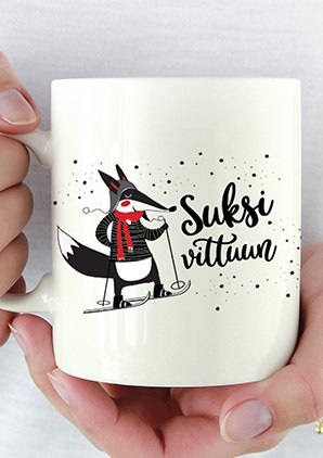 Muki Hiihdellään Suksi vittuun - Mukit - LKM331 - 4