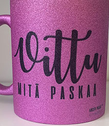 Muki Kimaltava pinkki paska muki - Astiat - LKM251 - 1