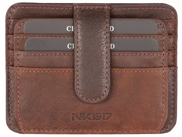 Nahkalompakko RFID suojattu ruskea - Lompakot ja rahakukkarot - KN411 - 1