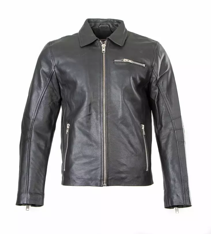 Nahkatakki musta Bermoda isot vetskarit - Nahkatakit - T441 - 1