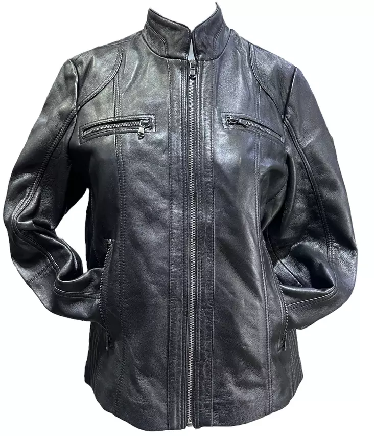 Nahkatakki naisten ANNE musta, lammas - Nahkatakit ja -liivit - T521 - 7