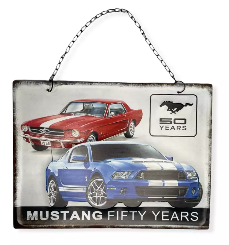 Peltikyltti ketjulla, Mustang 50 Years - Taulut, kehykset - PELT161 - 1