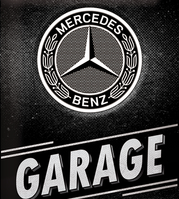 Peltikyltti Mersedes Benz garage - Taulut, kehykset - PELT171 - 1