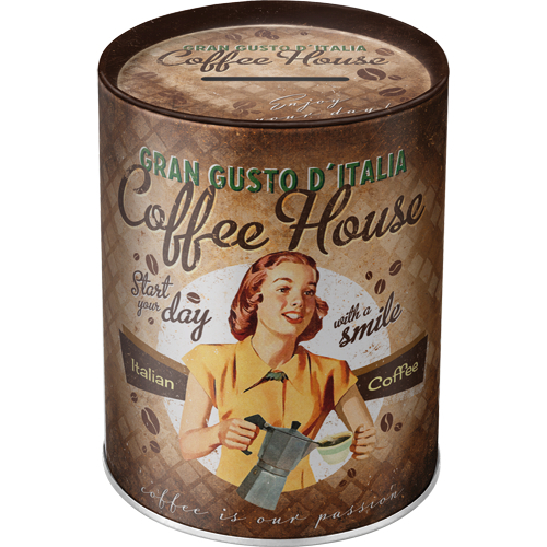 Peltipurkki Coffee House säästölipas - Säästölippaat - PELT301 - 1