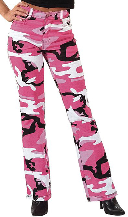 Pinkki camohousu, strech, kapea malli. - Muut housut - ROT11 - 1