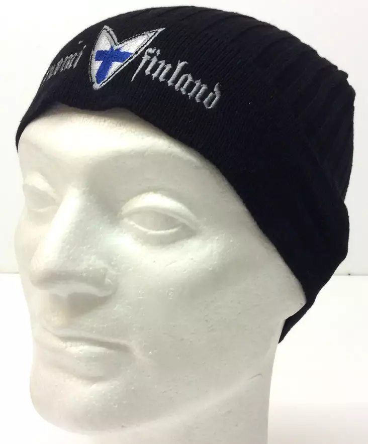 Pipo, Suomi rautateksti, musta - Pipot - PI451 - 1