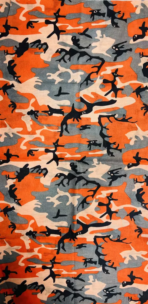 Putkihuiv ioranssi camo harmaa, mustaval - Putkihuivit - B291 - 1