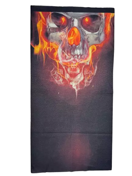 Putkihuivi palava pääkallo liekki musta - Putkihuivit - B411 - 1