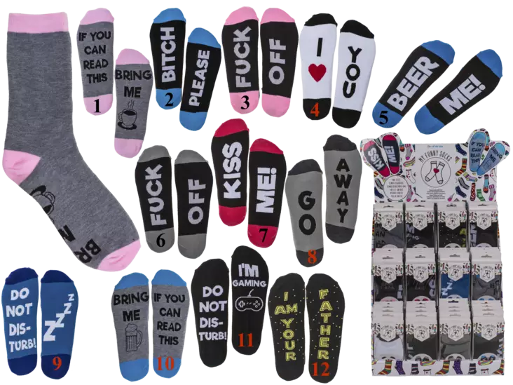 Sukat tekstisukat, one size 38-44 - Sukat - SU241 - 2