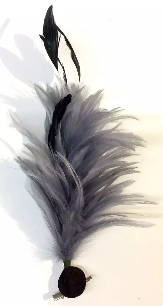 Sulka hiusklipsi/rintaneula Harmaa - Hiuskoristeet - PIN191 - 1