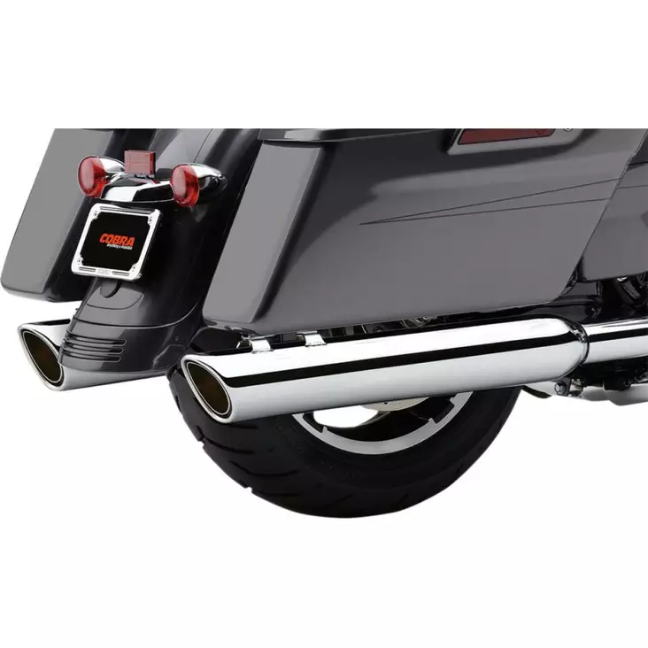 TWIN MUFFLERS TOURING 4" CHROME - Pakoputket ja niiden osat - 18010841 - 1