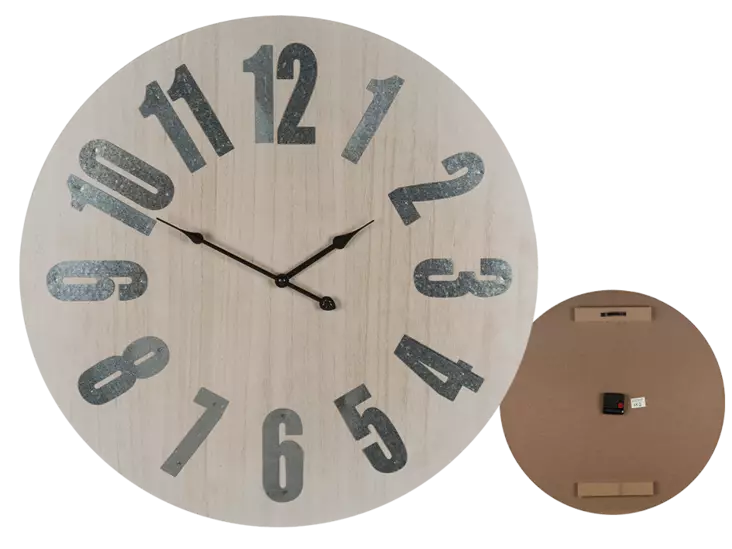 Vaalea kello peltinumeroin, 60 cm - Kellot - KE101 - 1