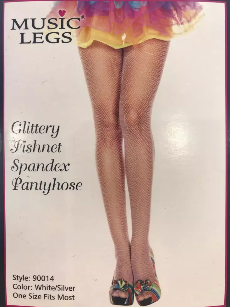 Verkkosukkahousut, valkohopea - Leggingsit - SU201 - 1