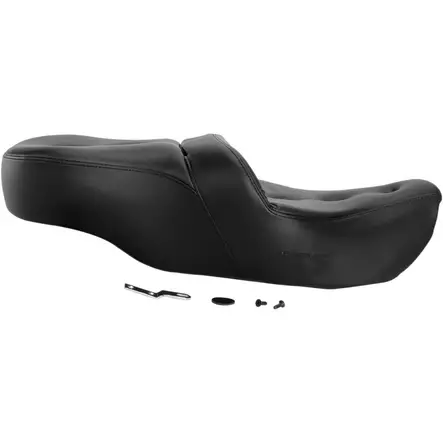 2-UP SEAT ROAD SOFA PT FRONT|REAR VINYL|SADDLEGEL™ PLAIN BLACK - Satulat ja satulanpäälliset - 08010942 - 1