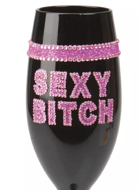 CHAMPAGNEGLAS STRASS "SEXY BITCH" - Astiat - 80112 - 1
